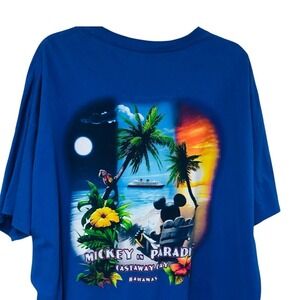 Disney‎ Cruise Womens Mens T Shirt Unisex 3X Cotton Castaway Cay Mickey Mouse